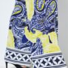 Παντελόνα με ελαστική μέση και μοτίβο paisley