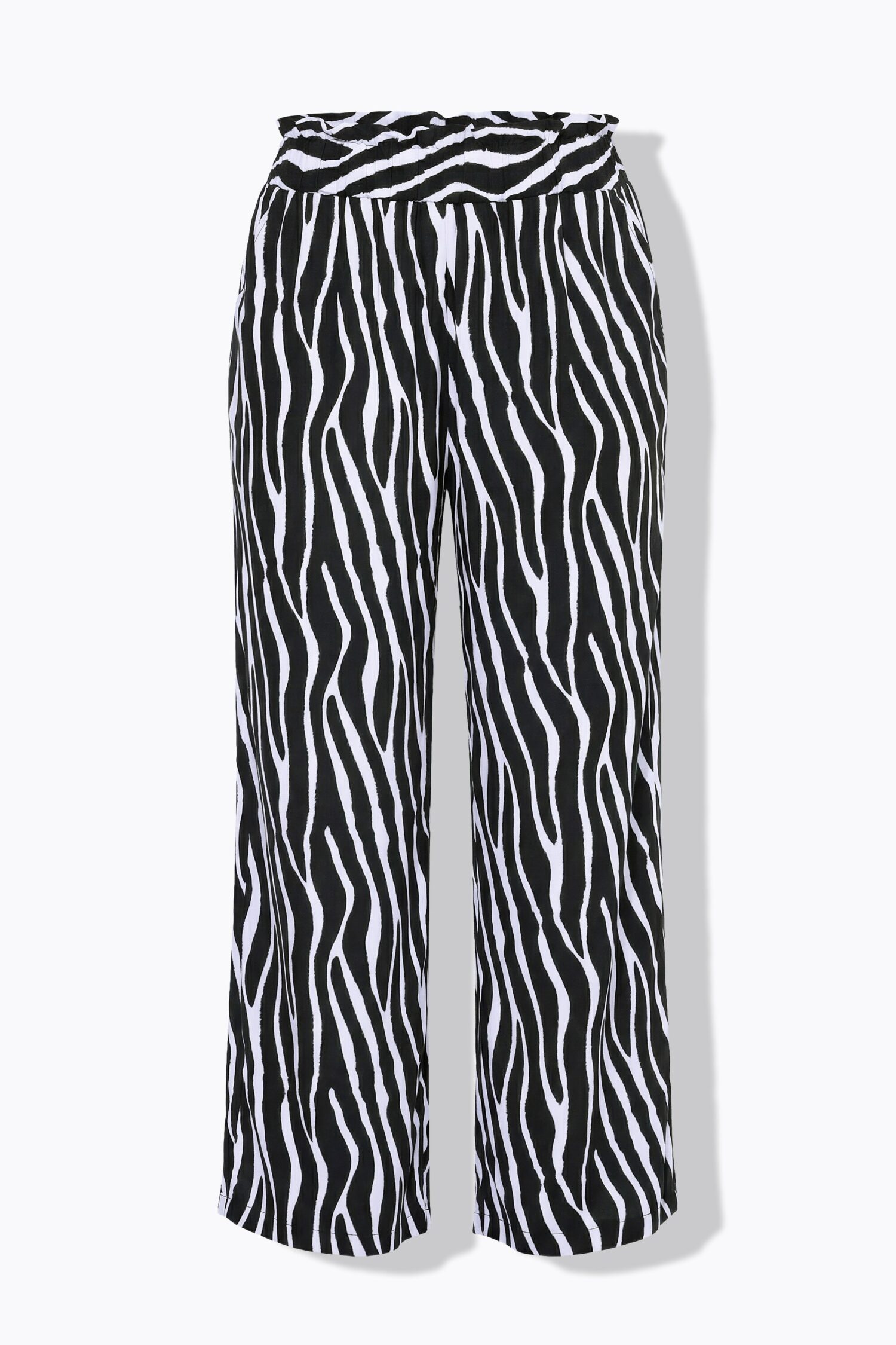Παντελόνι Palazzo με animal print, ψηλόμεσο