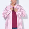Πουκάμισο ριγέ, oversized με στρογγυλεμένο τελείωμα