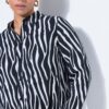 Πουκάμισο σε ίσια γραμμή με animal print και πλαϊνά σκισίματα