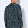 Πουκάμισο σε ίσια γραμμή με μοτίβο camouflage και πλαϊνά σκισίματα