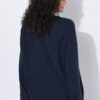 Πουλόβερ oversized με χρωματιστές λεπτομέρειες και μακριά μανίκια