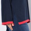 Πουλόβερ oversized με χρωματιστές λεπτομέρειες και μακριά μανίκια