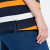 Πουλόβερ oversized, ριγέ με κοντά μανίκια