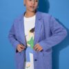 Σακάκι oversized με διακριτικές παγιέτες