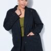 Σακάκι oversized με φλοράλ κέντημα χωρίς επένδυση