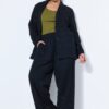 Σακάκι oversized με φλοράλ κέντημα χωρίς επένδυση