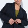 Σακάκι oversized με φλοράλ κέντημα χωρίς επένδυση