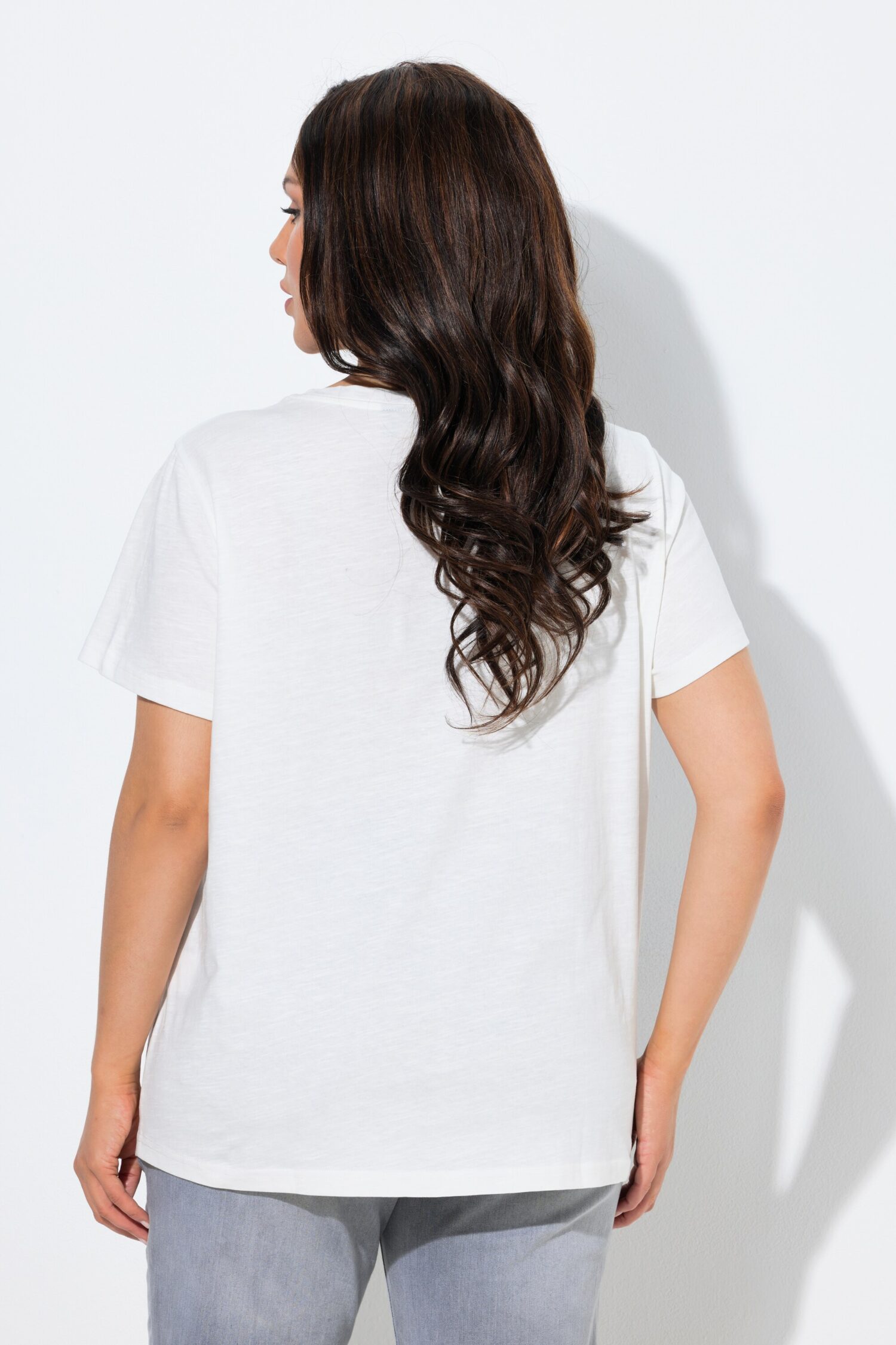 T-shirt με χαλαρή εφαρμογή, τύπωμα Plant Power και κοντά μανίκια