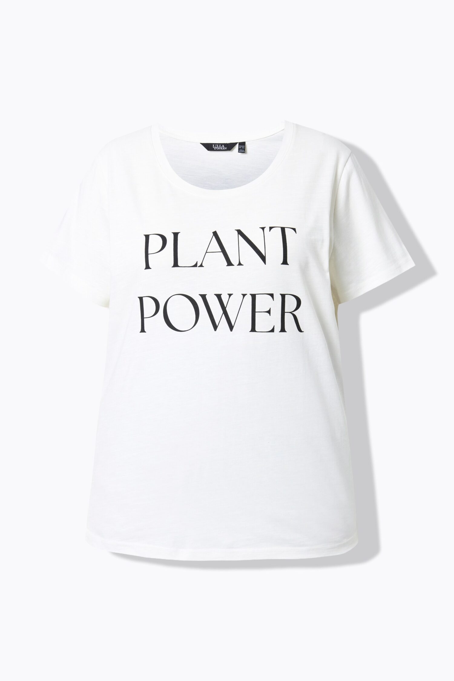 T-shirt με χαλαρή εφαρμογή, τύπωμα Plant Power και κοντά μανίκια