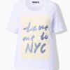 T-shirt με κλασική εφαρμογή και τύπωμα NYC με στρας
