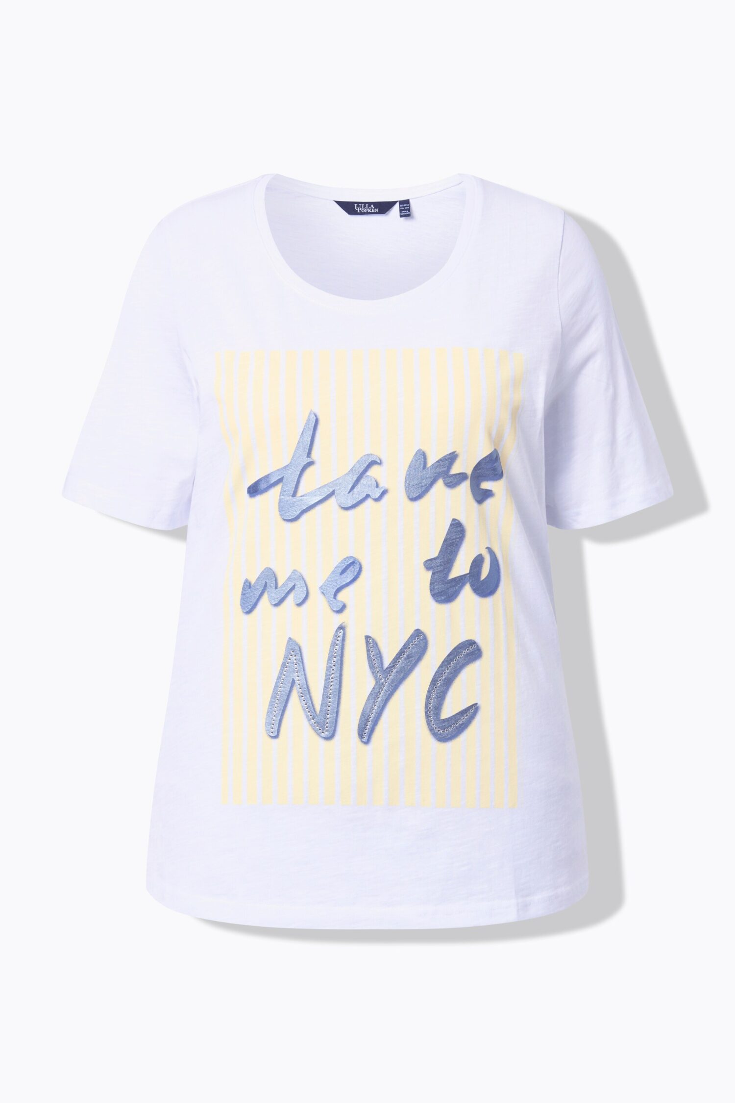 T-shirt με κλασική εφαρμογή και τύπωμα NYC με στρας