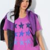 T-shirt με τύπωμα stars και κλασική εφαρμογή