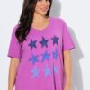 T-shirt με τύπωμα stars και κλασική εφαρμογή