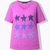 T-shirt με τύπωμα stars και κλασική εφαρμογή