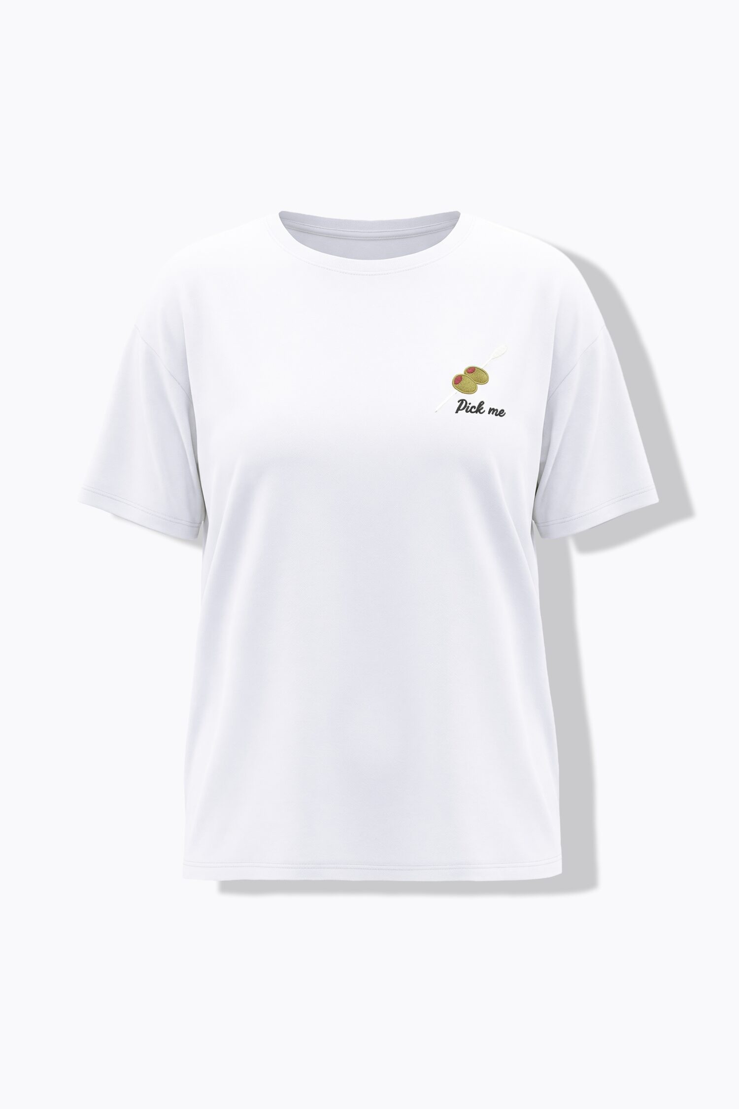 T-shirt oversized με κέντημα pick me