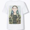 T-shirt oversized με σχέδιο woman