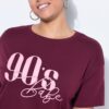 T-shirt oversized με τύπωμα 90's