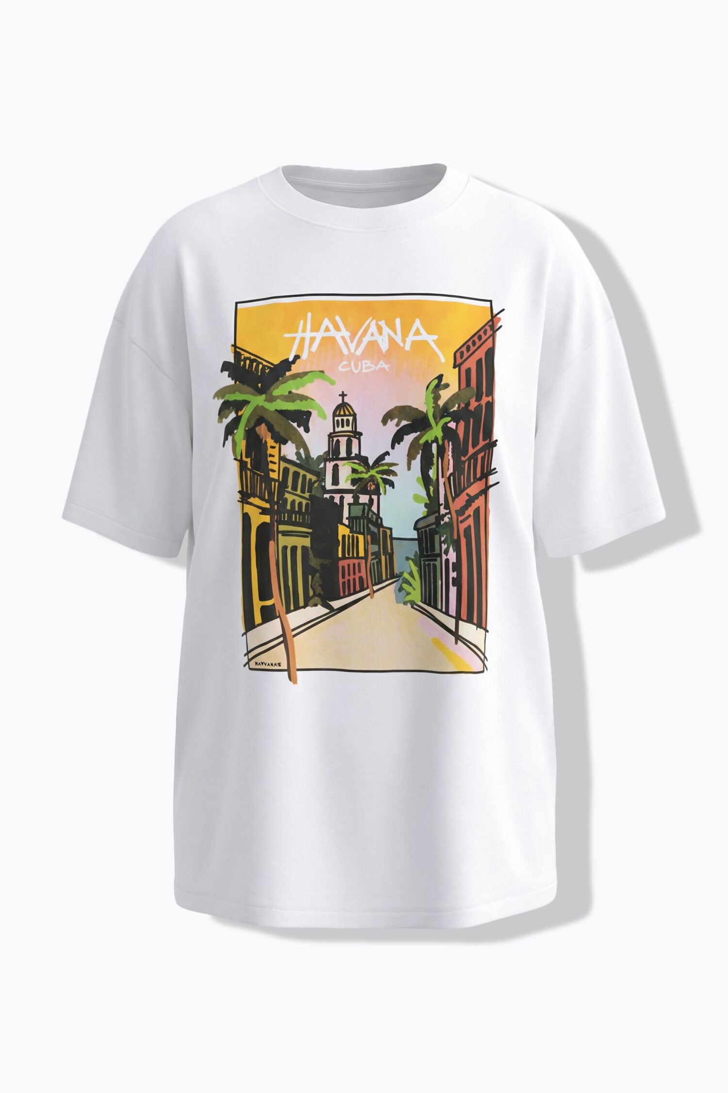 T-shirt oversized με τύπωμα HAVANA