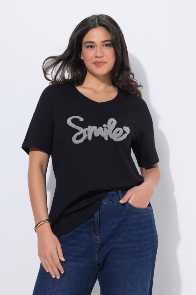 T-Shirt Smile κοντομάνικο σε κλασική εφαρμογή