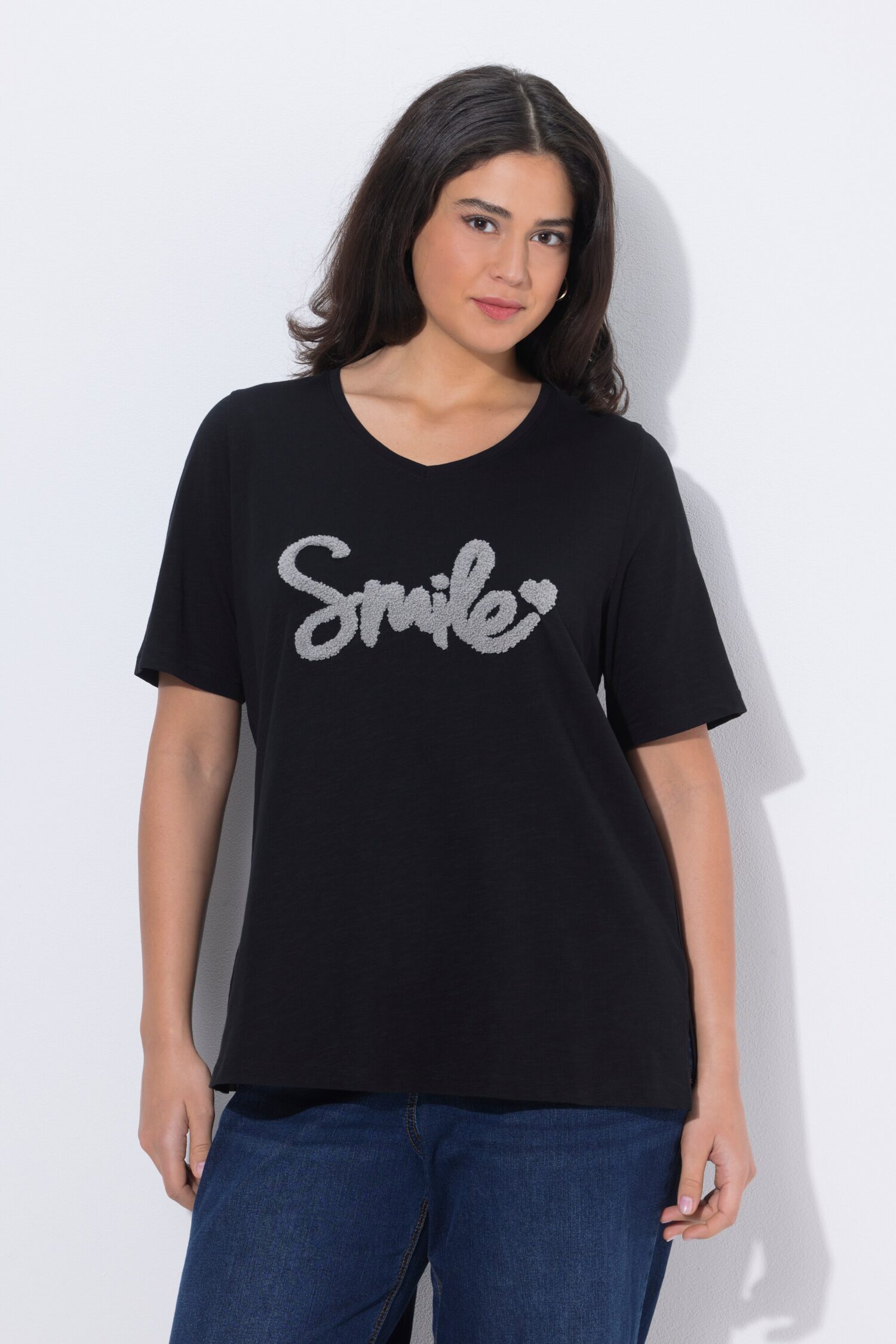 T-Shirt Smile κοντομάνικο σε κλασική εφαρμογή