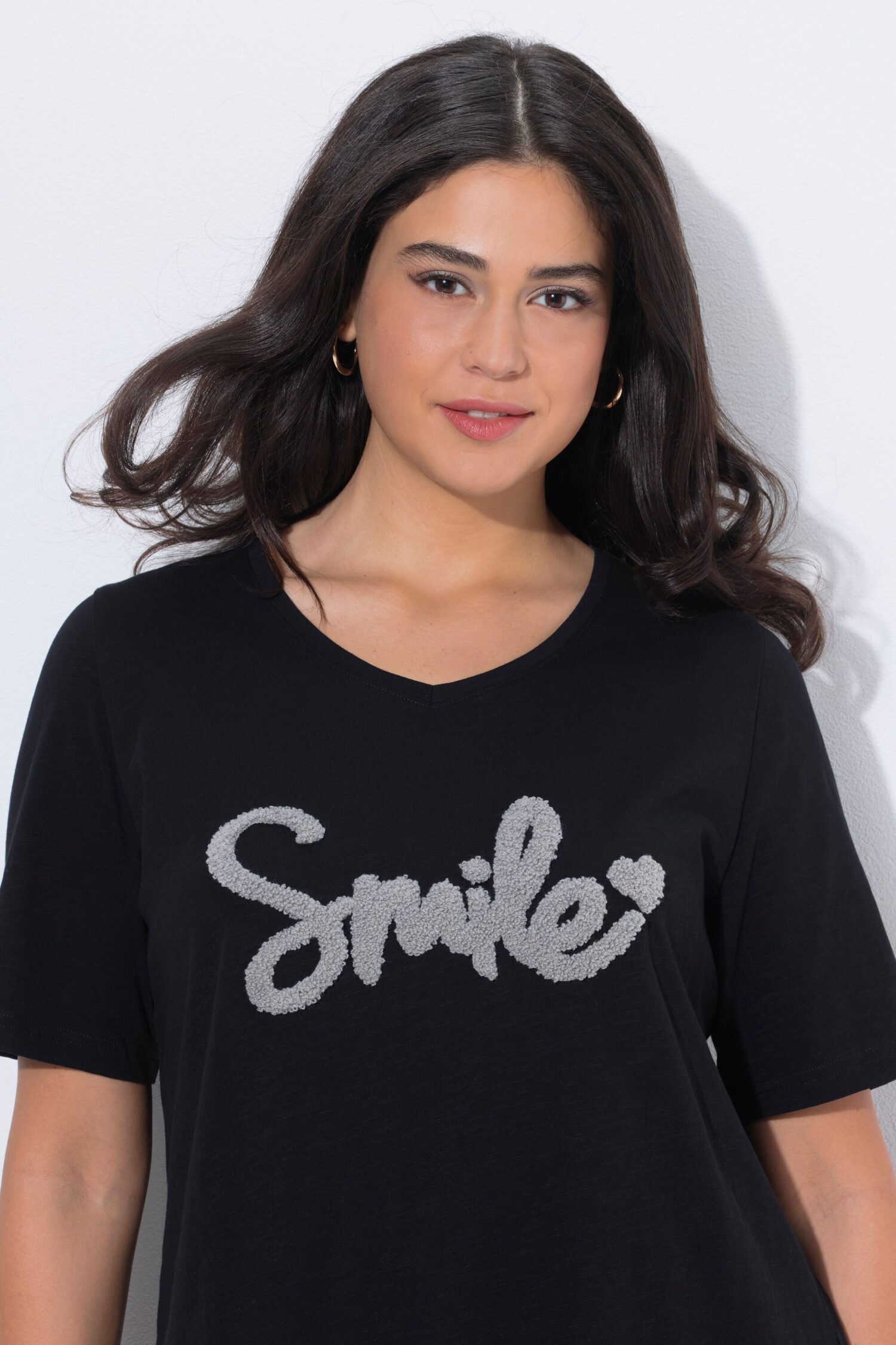 T-Shirt Smile κοντομάνικο σε κλασική εφαρμογή