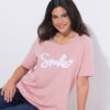 T-Shirt Smile κοντομάνικο σε κλασική εφαρμογή