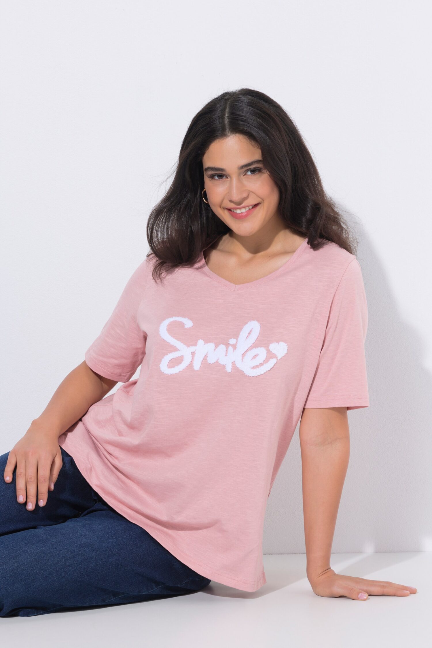 T-Shirt Smile κοντομάνικο σε κλασική εφαρμογή