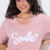 T-Shirt Smile κοντομάνικο σε κλασική εφαρμογή