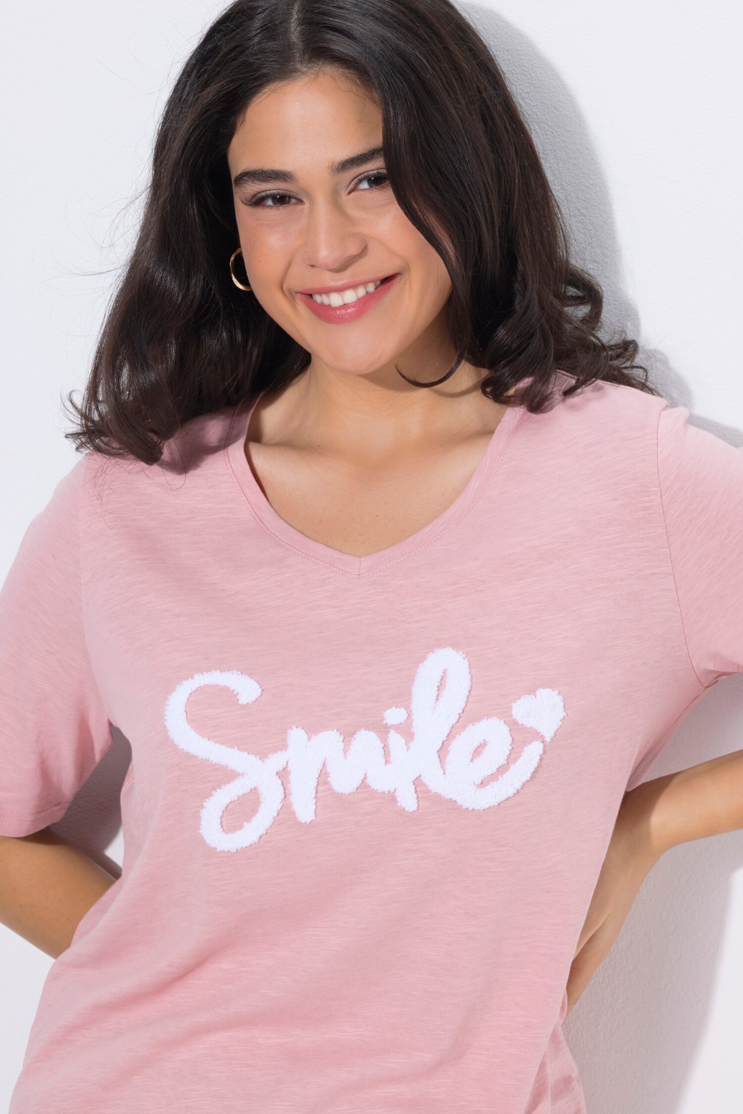 T-Shirt Smile κοντομάνικο σε κλασική εφαρμογή