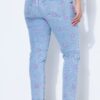 Τζιν παντελόνι mom fit με κέντημα sun