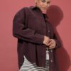 Τζιν πουκάμισο oversized με τσέπες στο στήθος