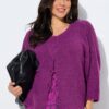 Ζακέτα oversized με φαρδιά μανίκια 3/4