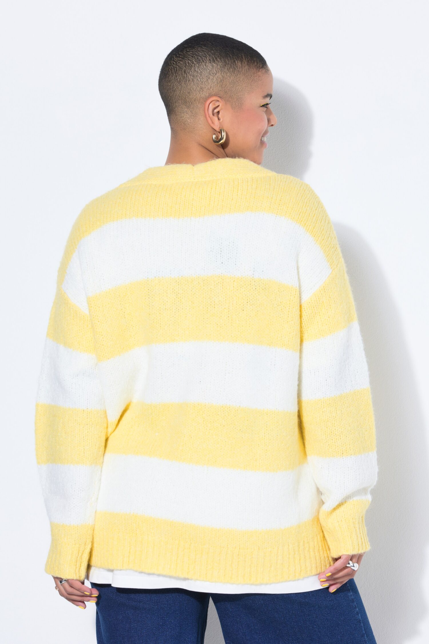 Ζακέτα oversized σε boxy fit, ριγέ