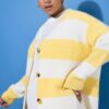 Ζακέτα oversized σε boxy fit, ριγέ