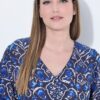 Φόρεμα μίντι φλοράλ με μανίκια 3/4 και τσέπες