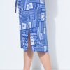 Φόρεμα oversized σε γραμμή Α με tile print