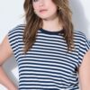Φόρεμα oversized σε ίσια γραμμή με ριγέ σχέδιο