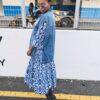 Γιλέκο τζιν oversized με τσέπες