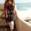 Καφτάνι με λαιμόκοψη V και κοντά μανίκια