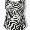 Μαγιό ολόσωμο χωρίς cups με animal print