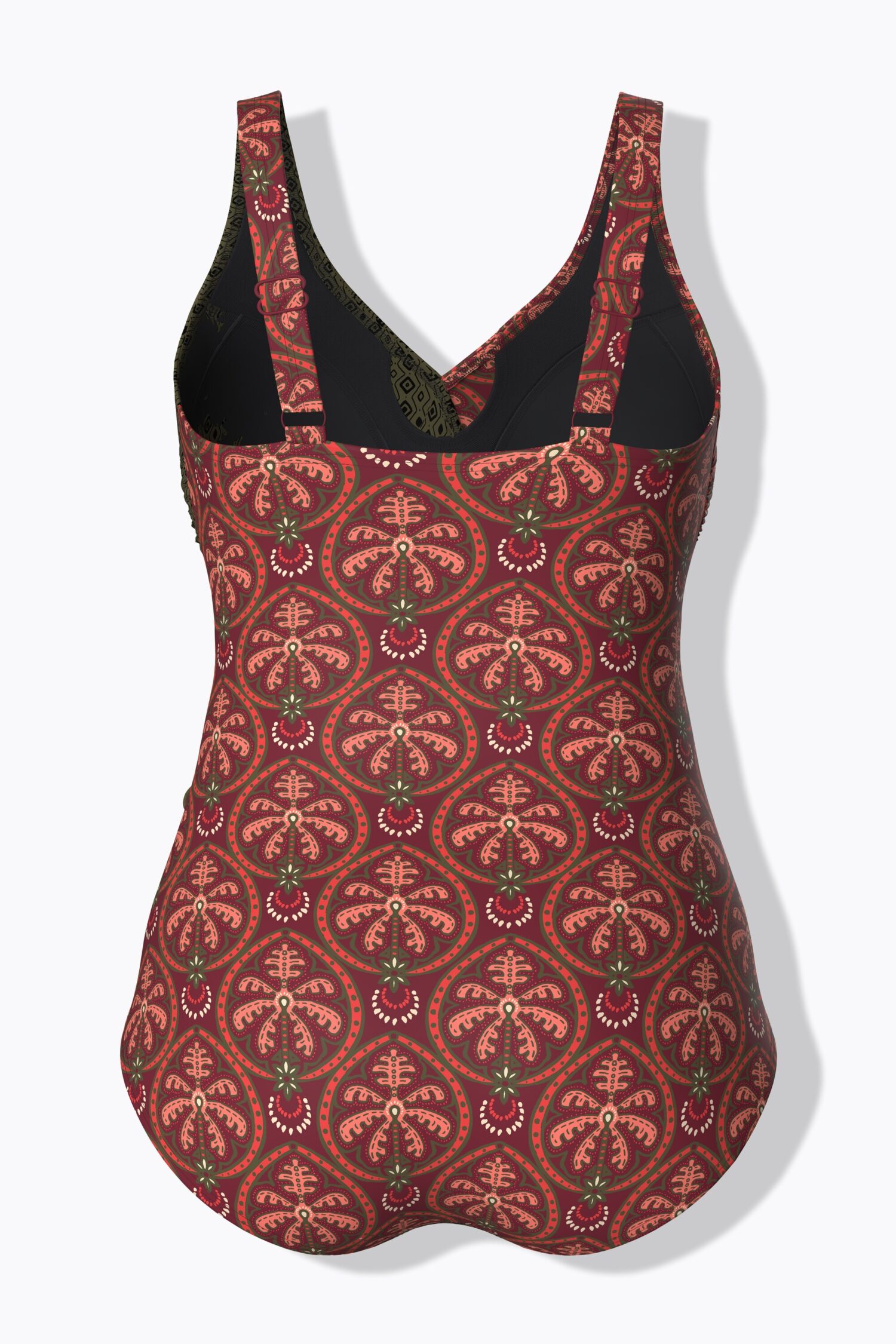 Μαγιό ολόσωμο με μαλακά cups και boho print