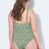 Μαγιό ολόσωμο με paisley print και ρυθμιζόμενες τιράντες