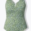 Μαγιό ολόσωμο με paisley print και ρυθμιζόμενες τιράντες