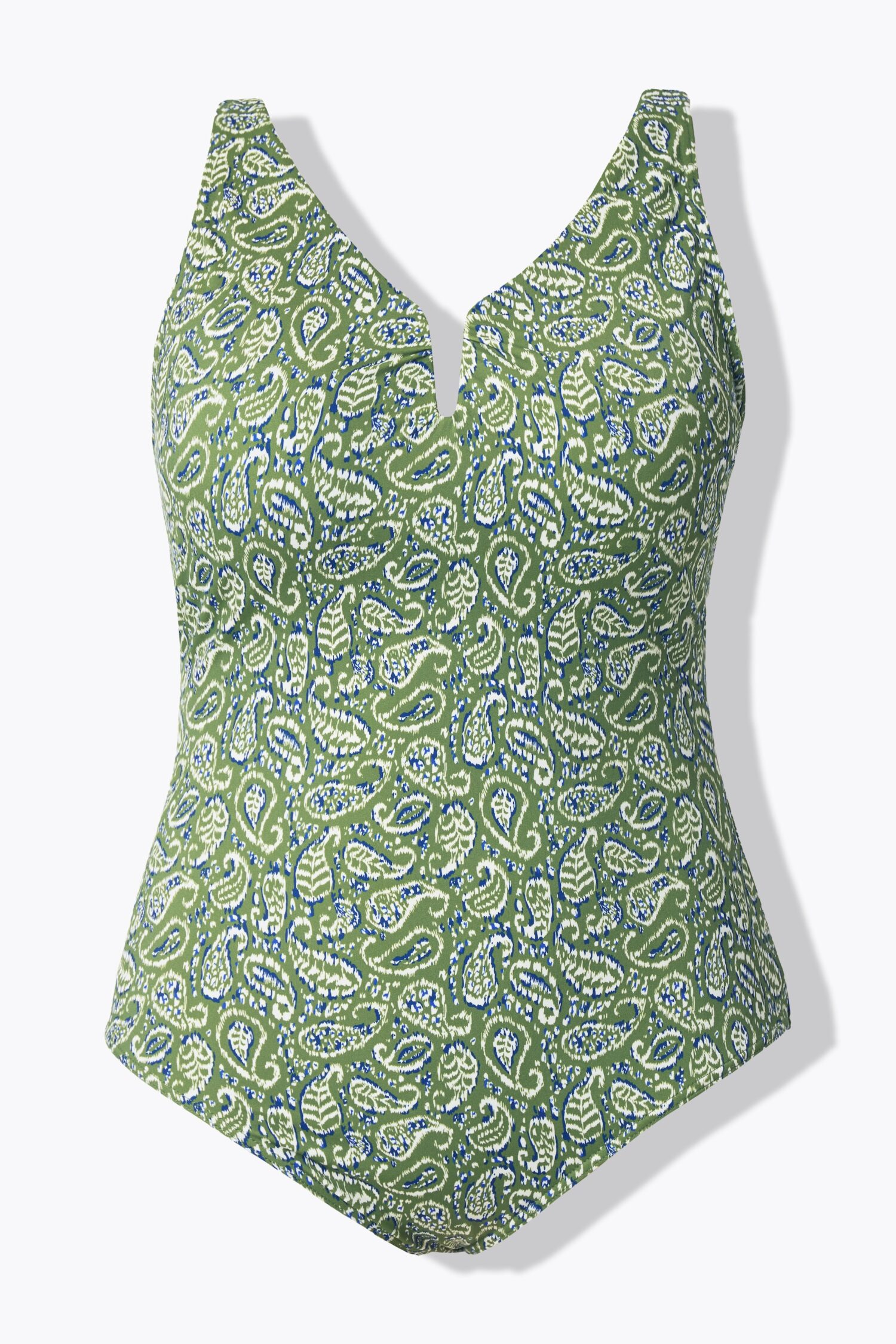 Μαγιό ολόσωμο με paisley print και ρυθμιζόμενες τιράντες