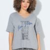 Μπλούζα casual oversized με κοντά μανίκια