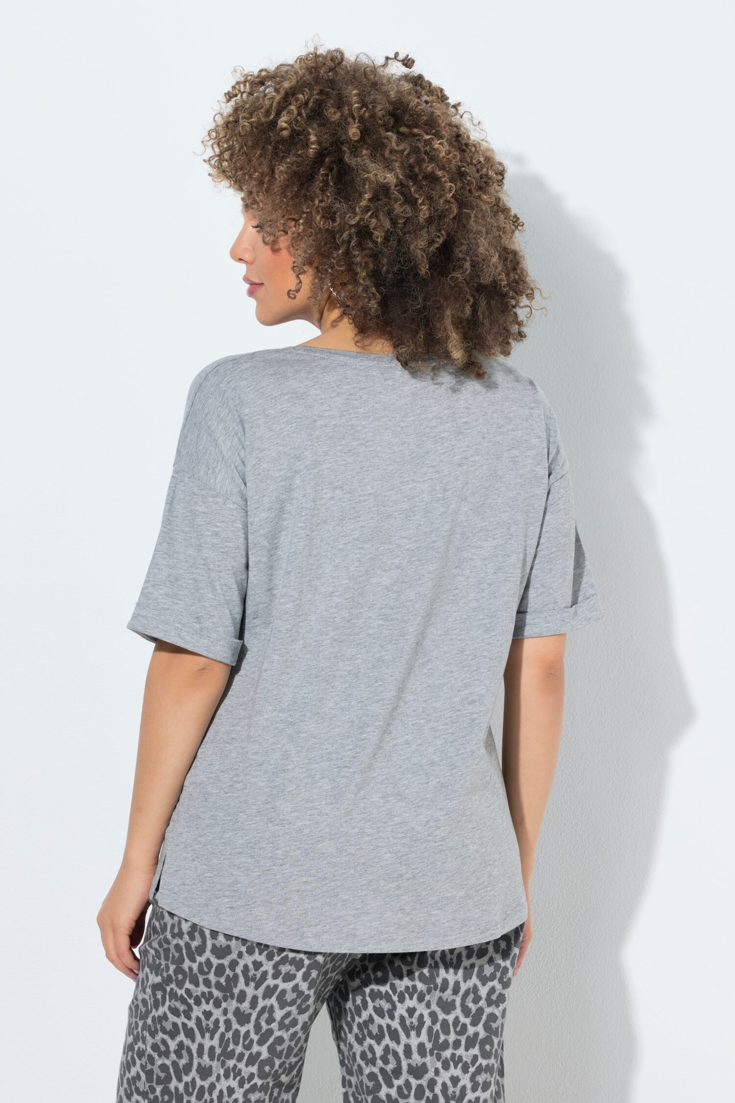 Μπλούζα casual oversized με κοντά μανίκια