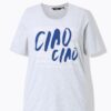 Μπλούζα "Ciao Ciao" με στρογγυλή λαιμόκοψη και κοντά μανίκια