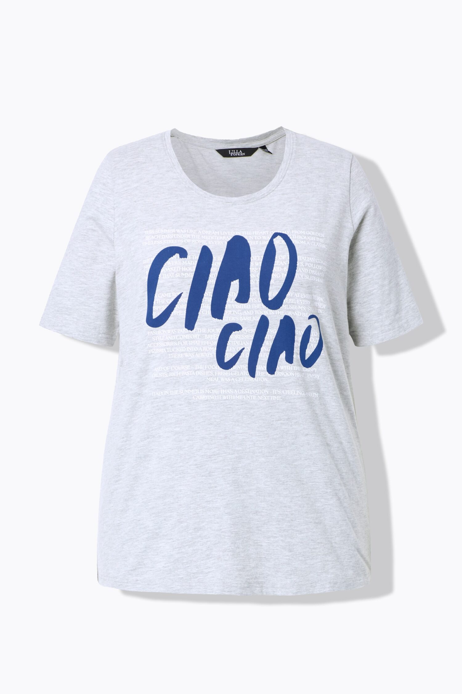 Μπλούζα "Ciao Ciao" με στρογγυλή λαιμόκοψη και κοντά μανίκια