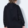 Μπλούζα φούτερ oversized με διακοσμητικές πέρλες